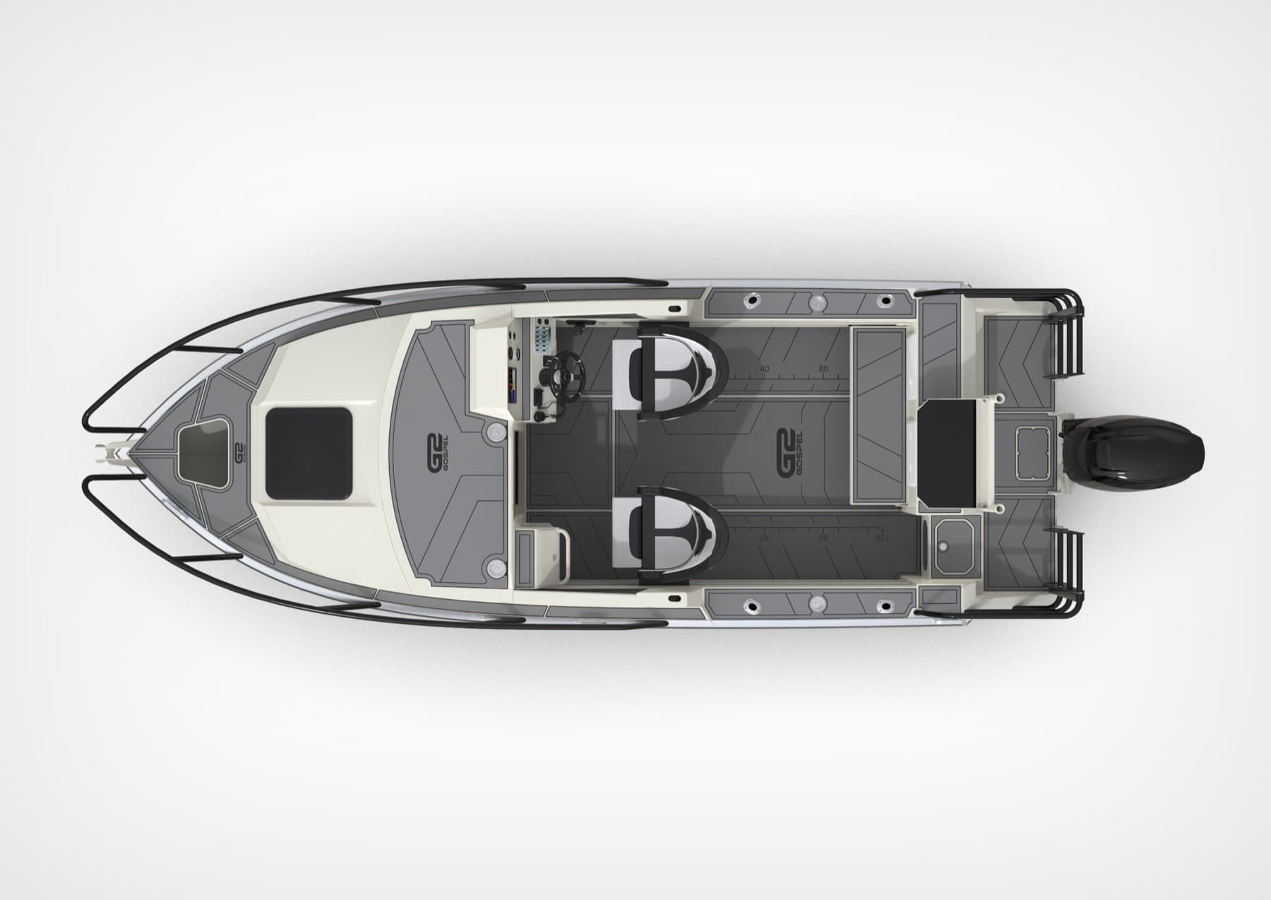 625G2 top-view deck layout render