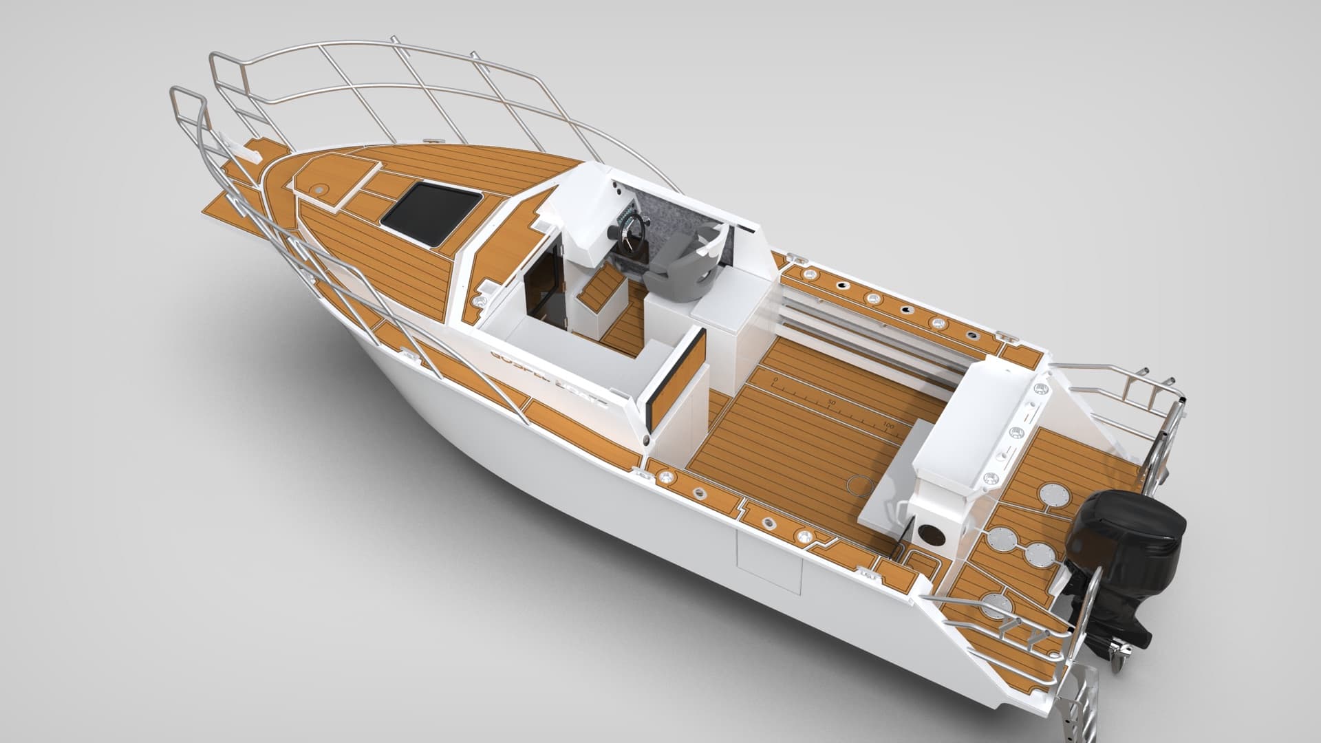 White BOSS770 MAX open layout render